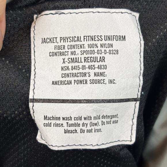 US Army Physical Fitness Uniform IPFU Jacket Windbreaker Long Sleeve Bomber XS - Picture 6 of 8